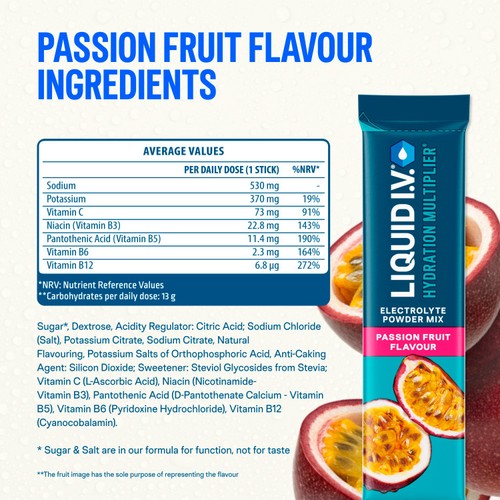 LIQUID IV Hydration Passion Fruit Electrolytes