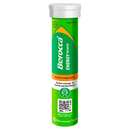 Berocca 15 Natural Orange Flavour Effervescent Tablets