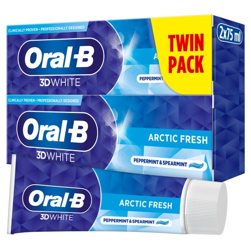 Oral-B 3D Whitening Base Arctic Fresh Toothpaste 2X75ML