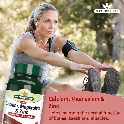 Natures Aid Calcium, Magnesium & Zinc Supplement Tablets