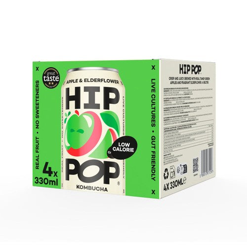 Hip Pop Apple & Elderflower Kombucha