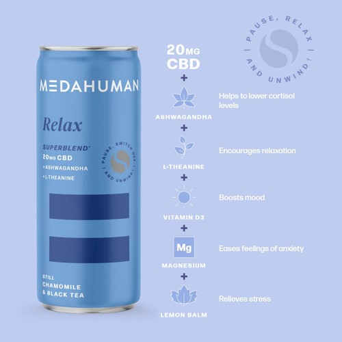 Medahuman Relax CBD Drink Chamomile & Black Tea