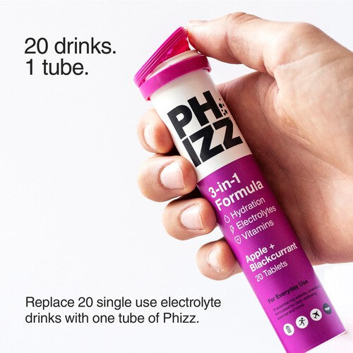 Phizz Apple & Blackcurrant Multivitamin, Hydration & Electrolyte Tablets