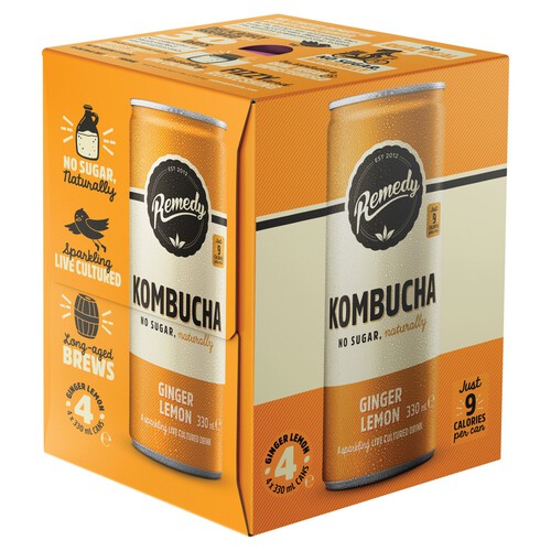 Remedy Kombucha Ginger Lemon Multipack
