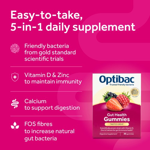 Optibac Probiotics Gut Health Gummies - 30 Gummies