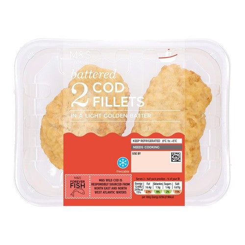 M&S 2 Battered Cod Fillets