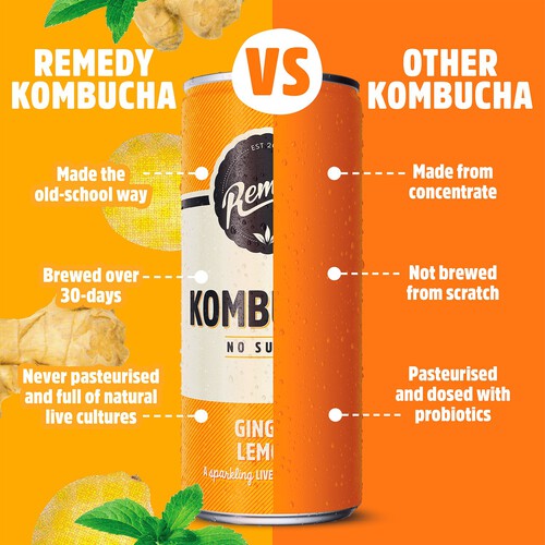 Remedy Kombucha Ginger Lemon Multipack