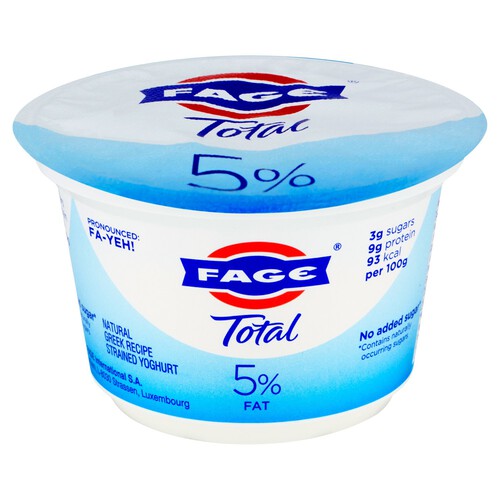 Fage Total 5% Fat Natural Greek Recipe Strained Yoghurt