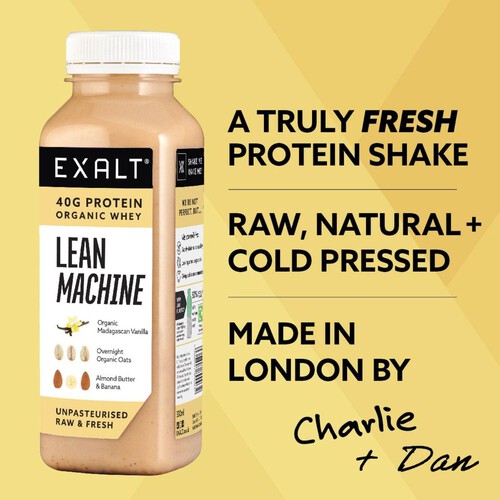 EXALT Lean Machine Fresh Protein Shake Organic Madagascan Vanilla