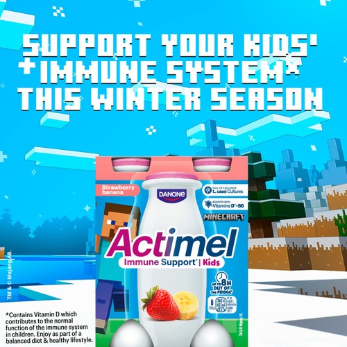 Actimel Kids Strawberry Banana Yoghurt Drink