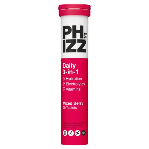 Phizz Mixed Berry 3-in-1 Hydration, Electrolytes and Vitamins Effervescent