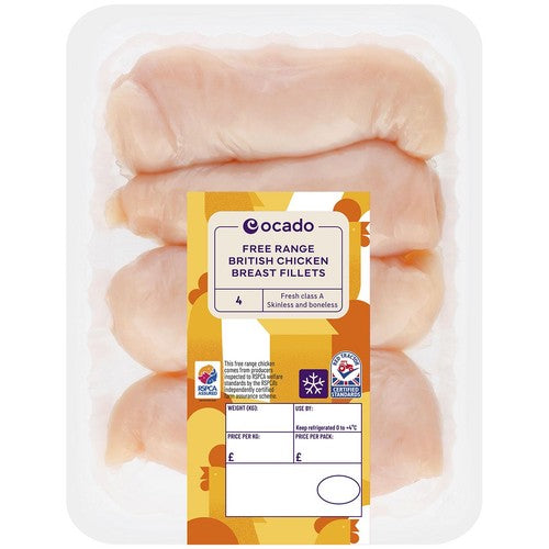 Ocado 4 Free Range British Chicken Breast Fillets
