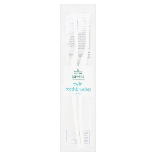Morrisons Savers Twin Pack Toothbrushes Medium