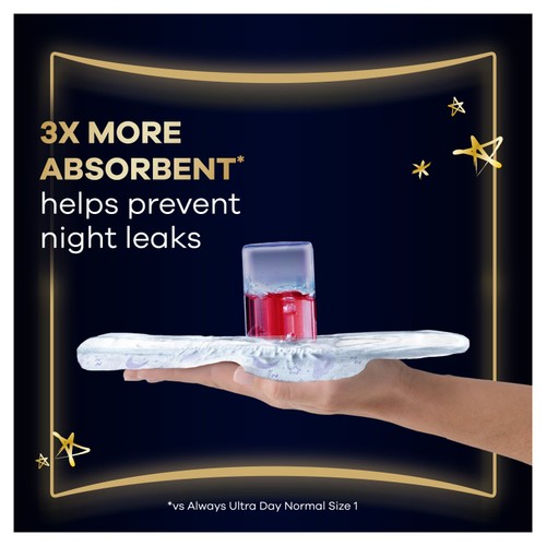 Always Sanitary Towels Ultimate Night With Wings - Size 6