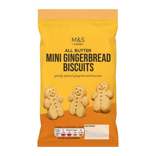 M&S All Butter Mini Gingerbread Biscuits