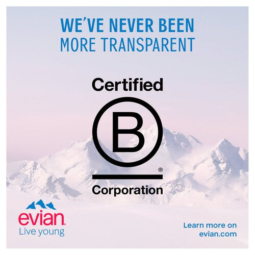 Evian Still Mineral Water Glass Bottle