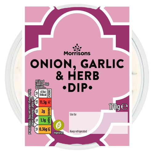 Morrisons Onion, Garlic & Herb Dip 170g