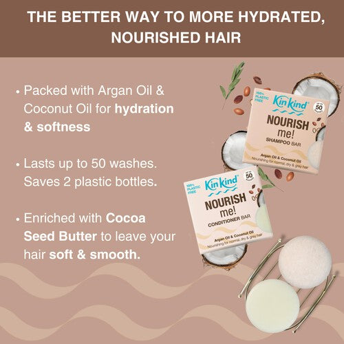 KinKind NOURISH me! Conditioner Bar With Argan Oil and Coconut Oil