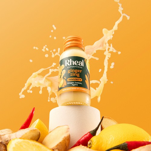 Rheal Superfoods Ginger Zing Immunity Shot