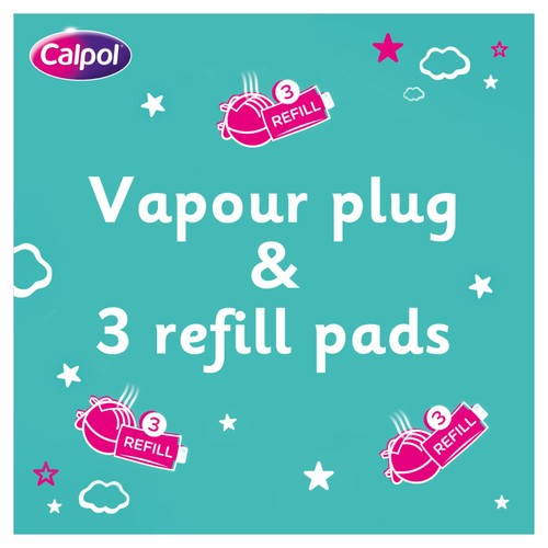 Calpol Vapour Plug & Nightlight + 3 Refill Pads Lavender & Chamomile