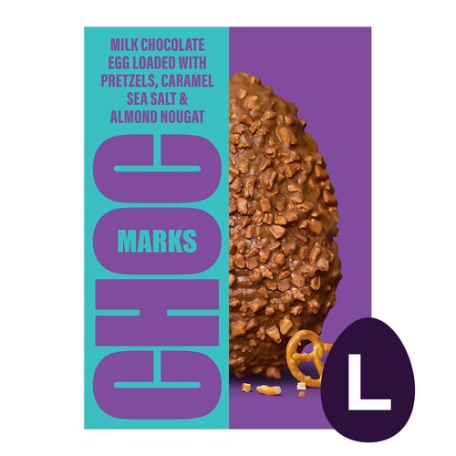 M&S Marks Choc Pretzel, Caramel, Sea Salt & Nougat Egg