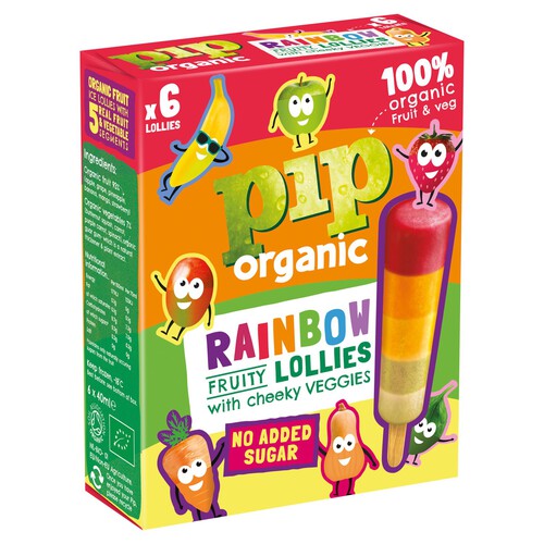 Pip Organic Rainbow Fruity Lollies with Cheeky Veg