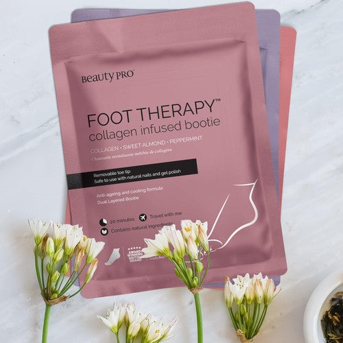 BeautyPro FOOT THERAPY Moisturising Booties with Removable Toe Tips