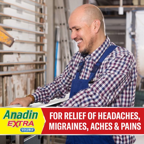 Anadin Extra Soluble Aspirin, Paracetamol, & Caffeine Tablets, 12s