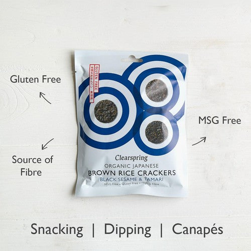 Clearspring Organic Black Sesame Brown Rice Crackers