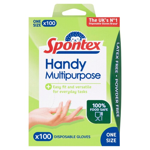 Spontex Handy Multi-Purpose Disposable Gloves Latex Free & Powder Free