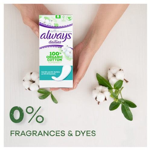 Always Dailies Organic Cotton Protection Normal Panty Liners