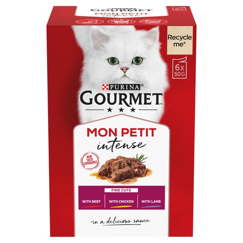 Gourmet Mon Petit Meaty Variety Beef Chicken Lamb Wet Cat Food