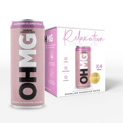 OHMG Raspberry sparkling magnesium water