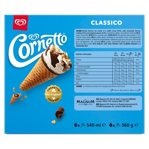 Cornetto Classico Ice Cream Cones