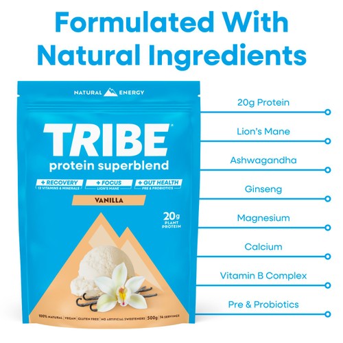 TRIBE Superblend Protein Powder Vanilla