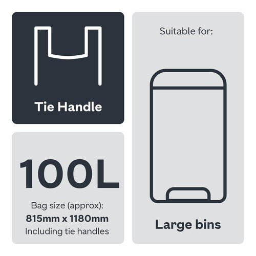 Ocado Large Black Extra Strong Refuse Sacks