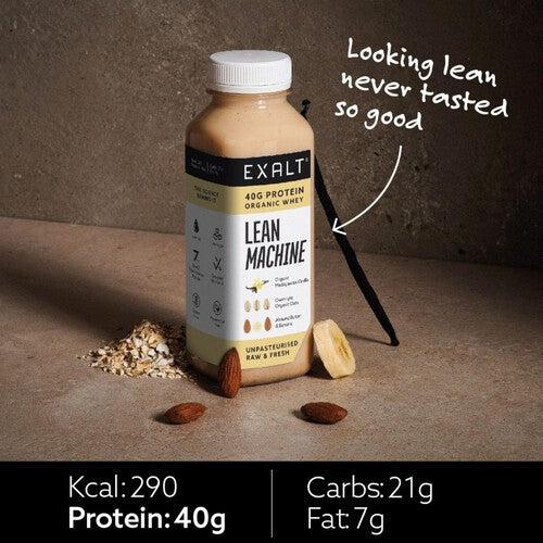 EXALT Lean Machine Fresh Protein Shake Organic Madagascan Vanilla