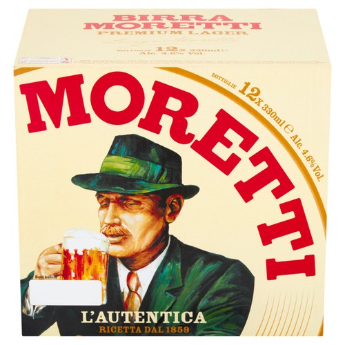 Birra Moretti Lager Beer Bottles