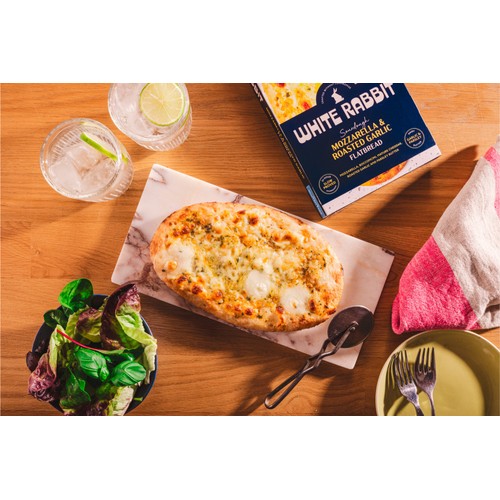 White Rabbit Sourdough Mozzarella & Garlic Flatbread