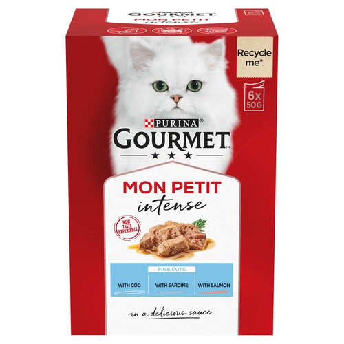 Gourmet Mon Petit Fish Variety Cod Sardine & Salmon Wet Cat Food
