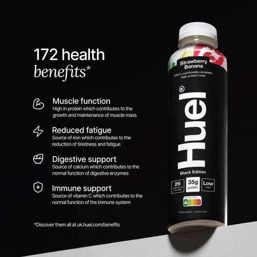 Huel Ready To Drink Black Edition Strawberry & Banana