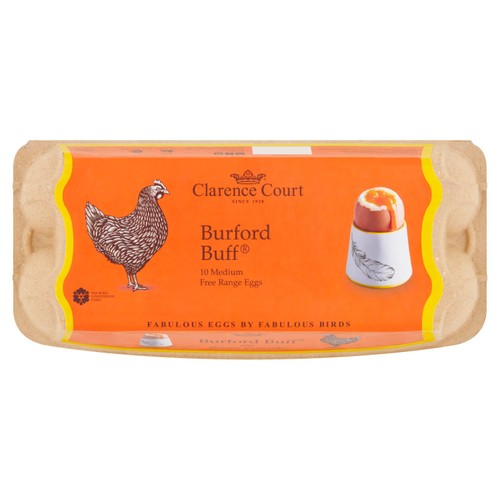 Clarence Court Burford Buff 10 Medium Free Range Eggs