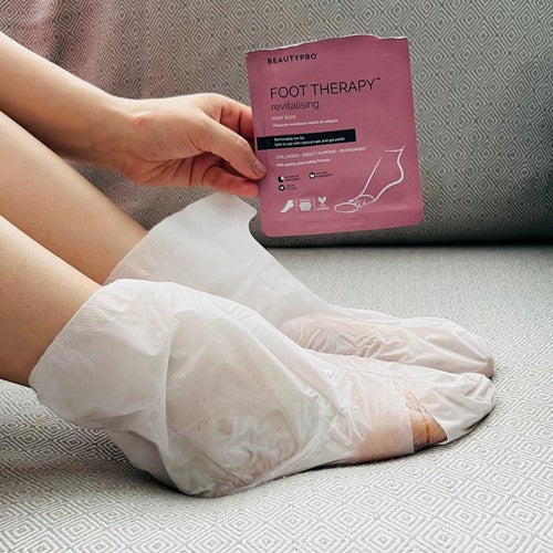 BeautyPro FOOT THERAPY Moisturising Booties with Removable Toe Tips
