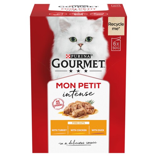 Gourmet Mon Petit Poultry Variety Turkey Chicken Duck Wet Cat Food