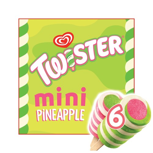 Twister Mini Pineapple Ice Cream Lollies
