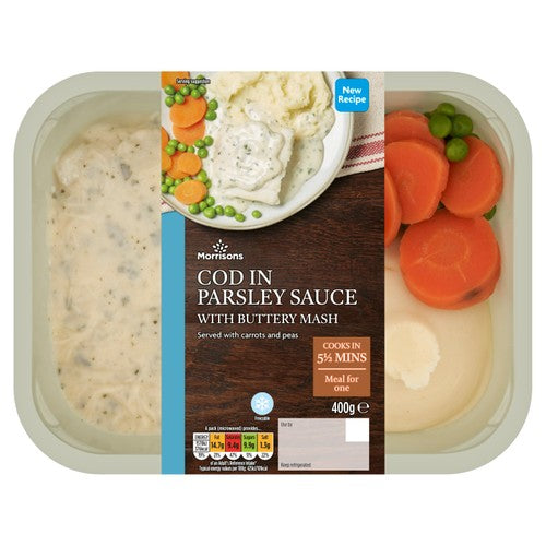 Morrisons Cod In Parsley Sauce & Mash