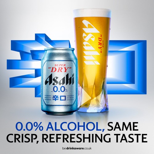Asahi Super Dry 0% Alcohol-Free Beer Lager Cans