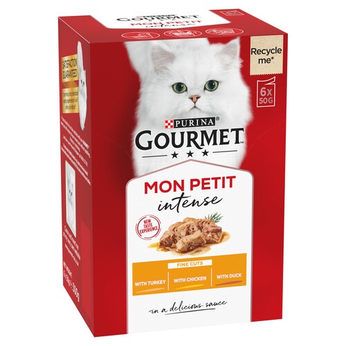 Gourmet Mon Petit Poultry Variety Turkey Chicken Duck Wet Cat Food