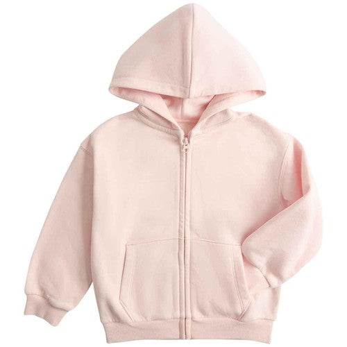 M&S Cotton Rich Zip Hoodie, 2-3 Years, Light Pink