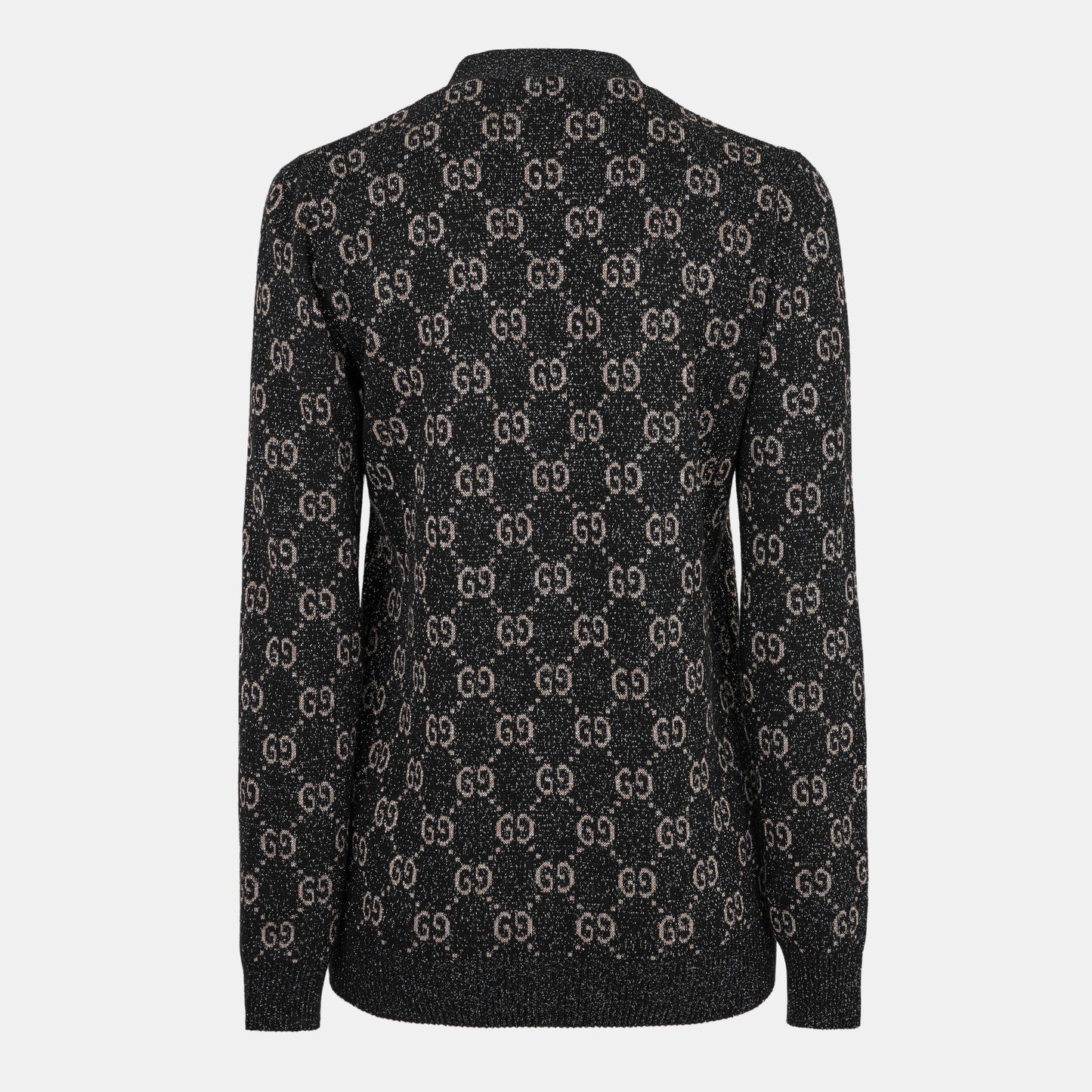 Gucci Women's GG Jacquard Cotton Lame Cardigan